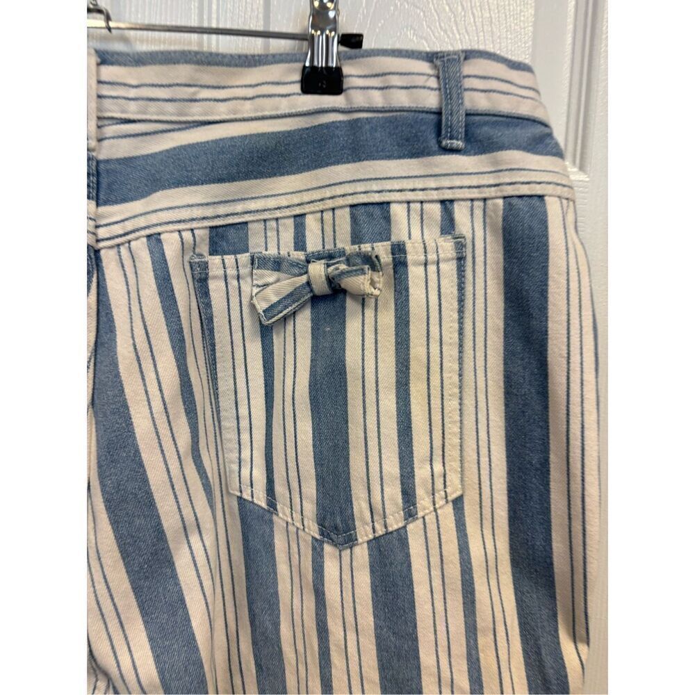 Vintage Striped Denim Shorts by Stefano - Picture 8 of 11